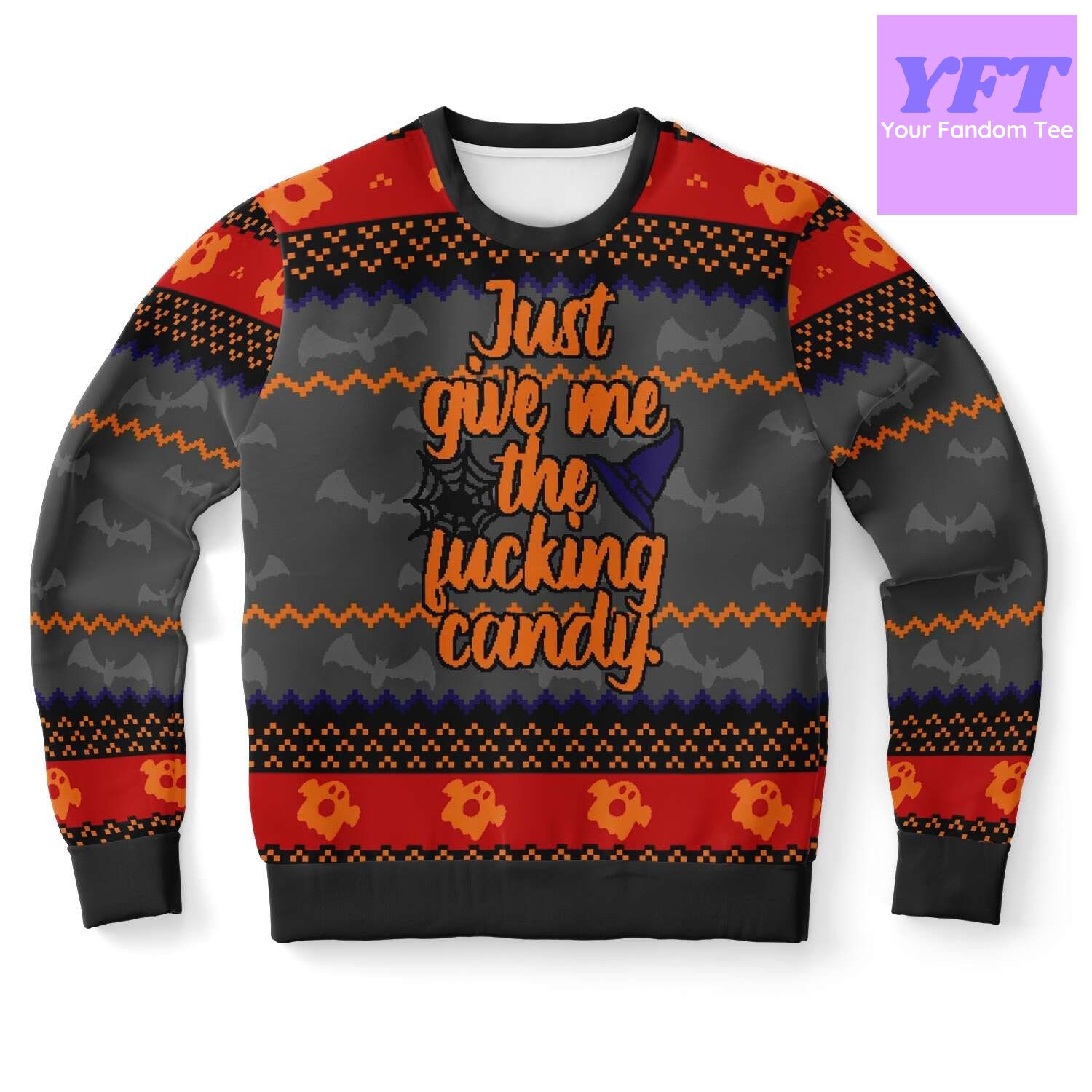 Give Me The F Candy Meme 2022 Design 3d Ugly Christmas Sweater Give Me The F Candy Meme 2022 Design 3d Ugly Christmas Sweater