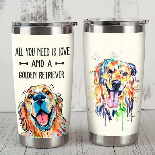Golden Retriever Dog Stainless Steel Cup Golden Retriever Dog Stainless Steel Cup