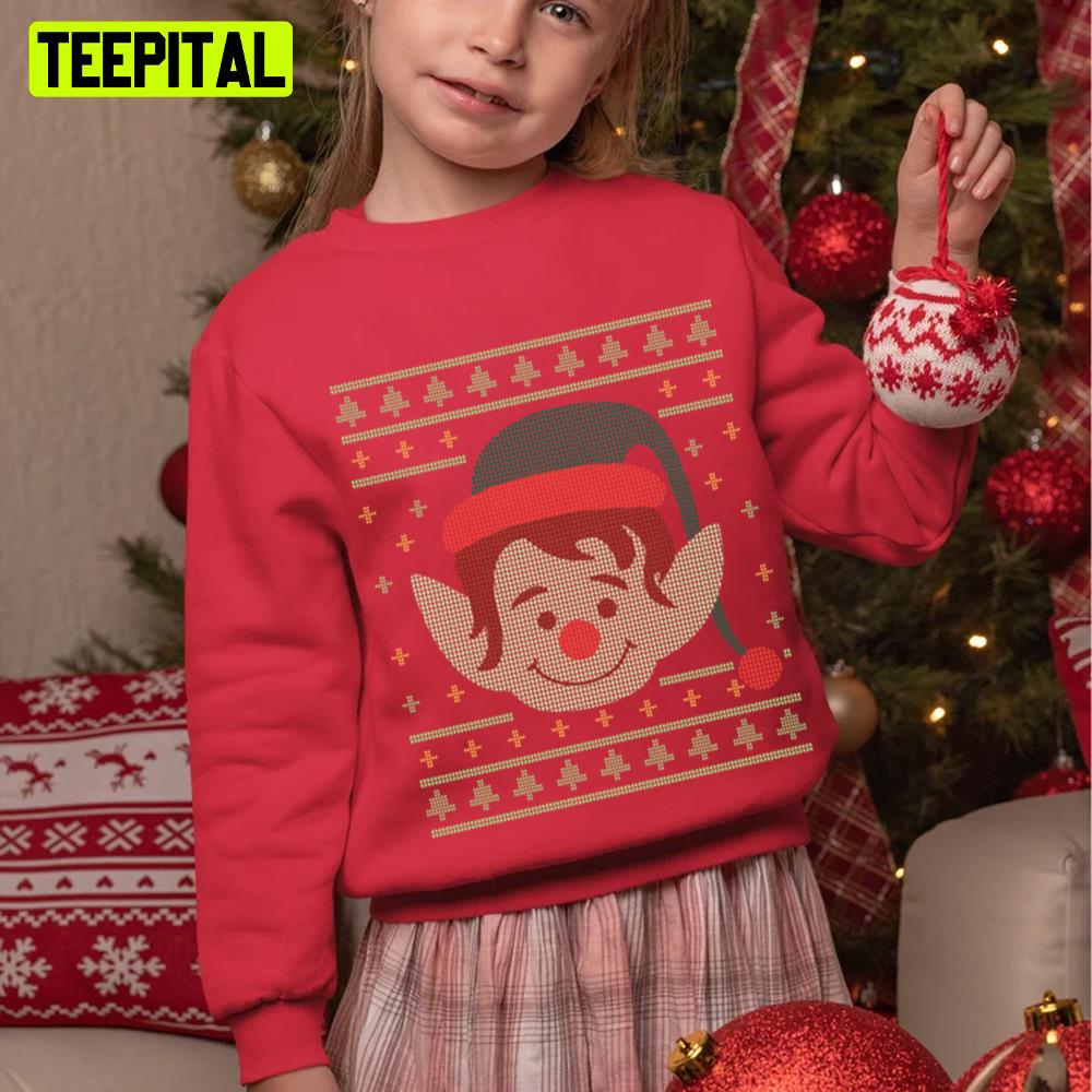 Green Pattern Xmas Elf Ugly Unisex Sweatshirt Green Pattern Xmas Elf Ugly Unisex Sweatshirt