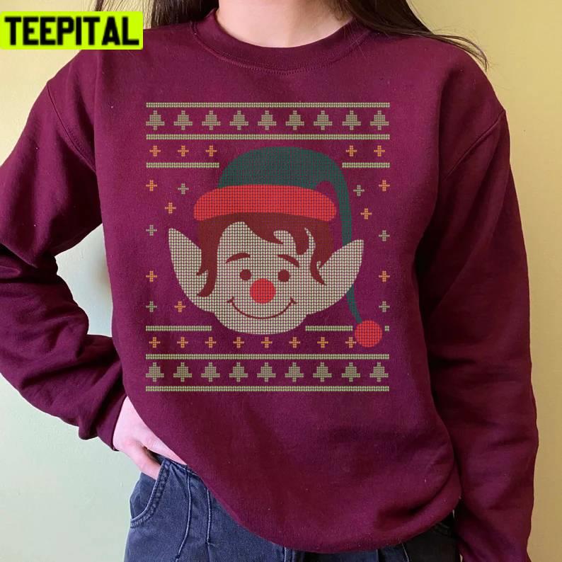Green Pattern Xmas Elf Ugly Unisex Sweatshirt Green Pattern Xmas Elf Ugly Unisex Sweatshirt