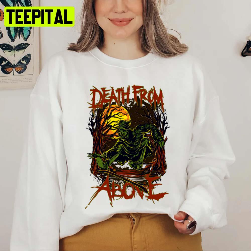 Grim Reaper Death From Above Halloween Illustration Unisex Sweatshirt Grim Reaper Death From Above Halloween Illustration Unisex Sweatshirt