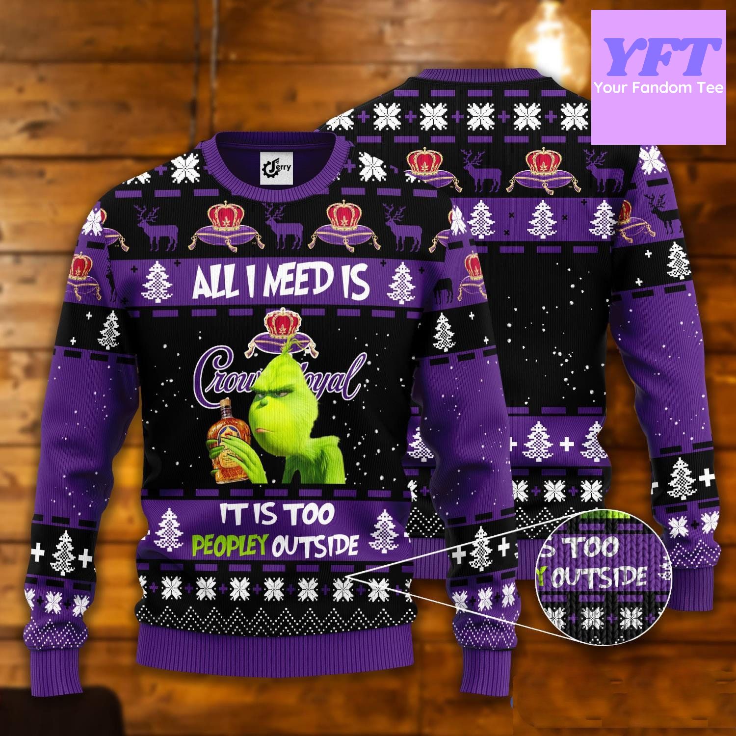 Grinch Need Crown Royal Whiskey Lover 3d Ugly Christmas Sweater Grinch Need Crown Royal Whiskey Lover 3d Ugly Christmas Sweater