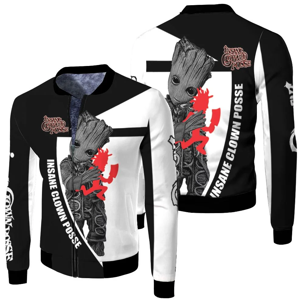 Groot Insane Clown Posse 3d Jersey Fleece Bomber Jacket Groot Insane Clown Posse 3d Jersey Fleece Bomber Jacket