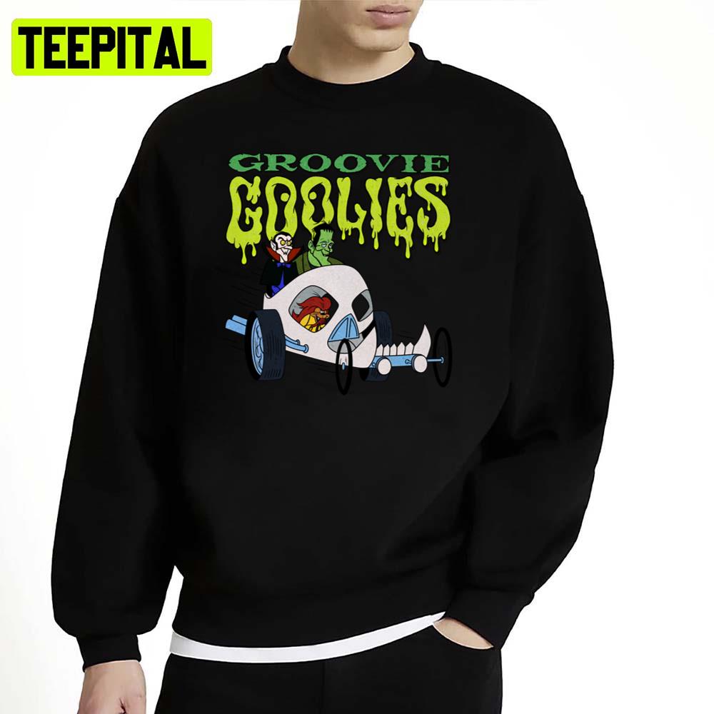 Groovie Ghoulies Drac Frankie And Wolfie In The Wolf Wagon Saturday Morning Cartoon Characters Cla Halloween Graphic Unisex Sweatshirt Groovie Ghoulies Drac Frankie And Wolfie In The Wolf Wagon Saturday Morning Cartoon Characters Cla Halloween Graphic Unisex Sweatshirt