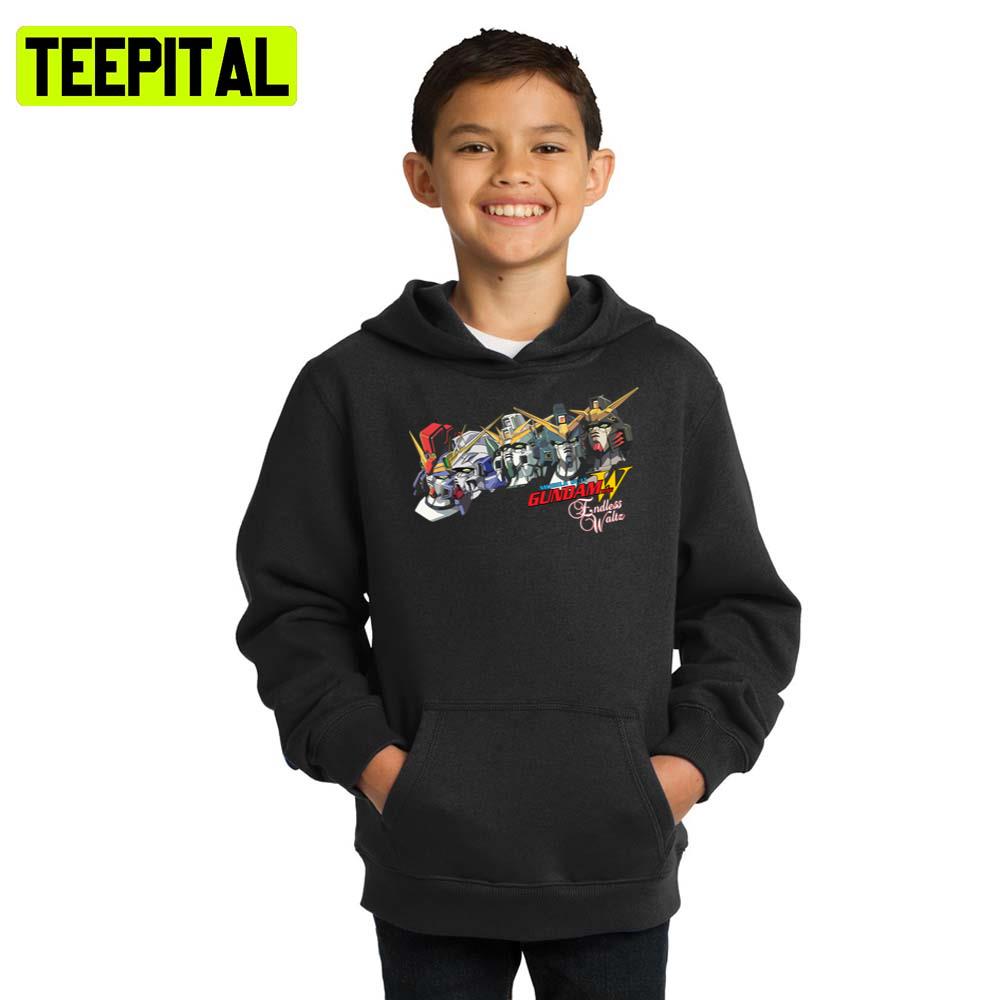 Gundam Wing Endless Waltz All Five Hoodie Gundam Wing Endless Waltz All Five Hoodie