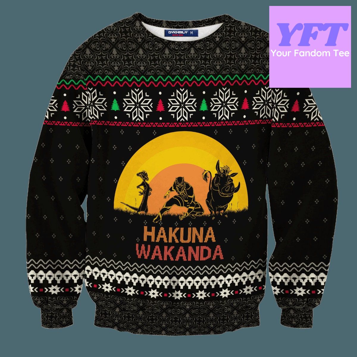 Hakuna Wakanda Xmas 3d Ugly Christmas Sweater Hakuna Wakanda Xmas 3d Ugly Christmas Sweater