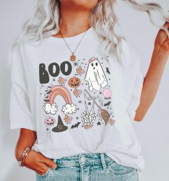 Halloween Doodles Tee Comfort Colors Vintage Shirt