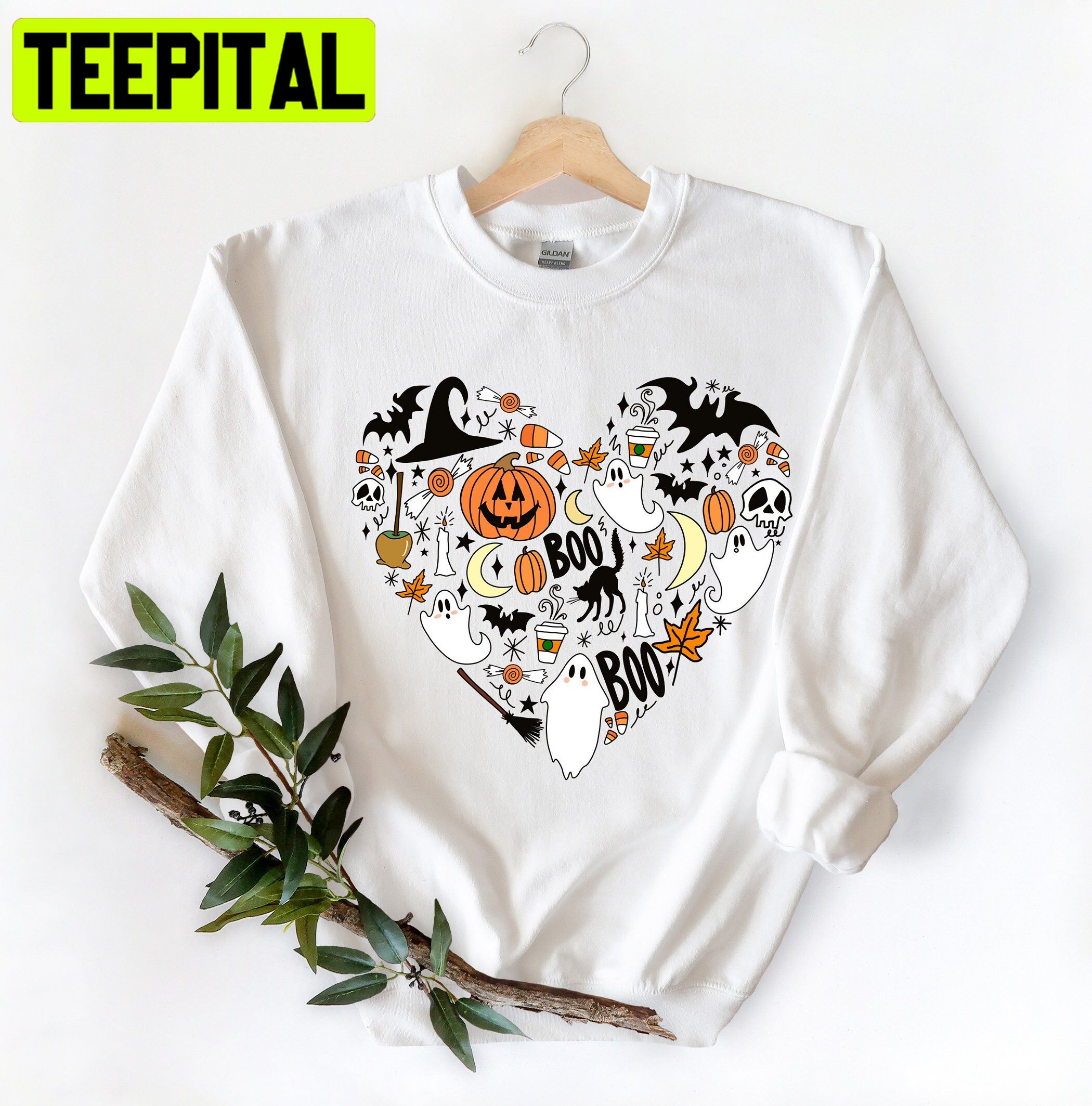 Halloween Doodles Vintage Icon Trending Unisex Shirt Halloween Doodles Vintage Icon Trending Unisex Shirt