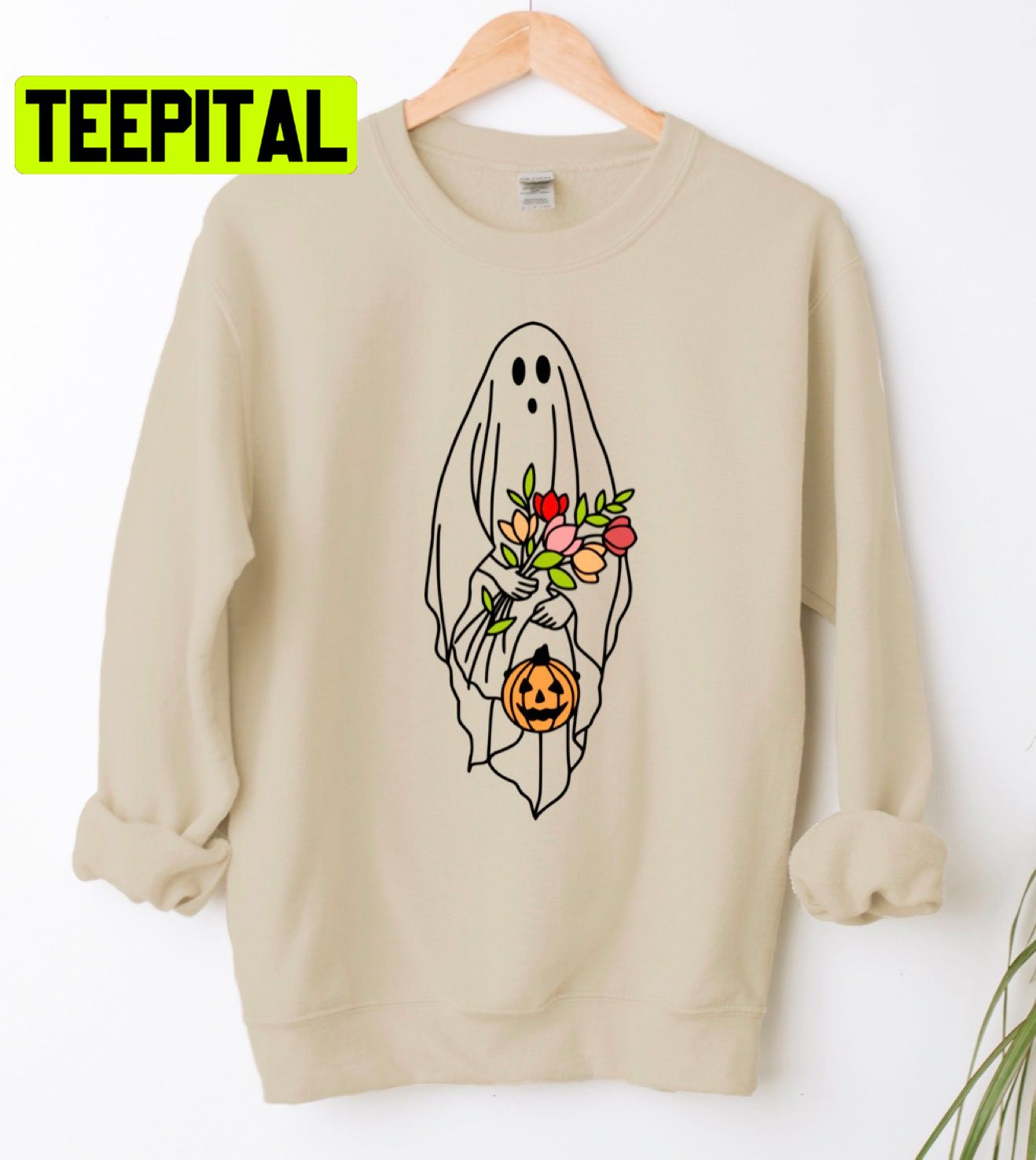 Halloween Floral Ghost Autumn Trending Unisex Shirt Halloween Floral Ghost Autumn Trending Unisex Shirt