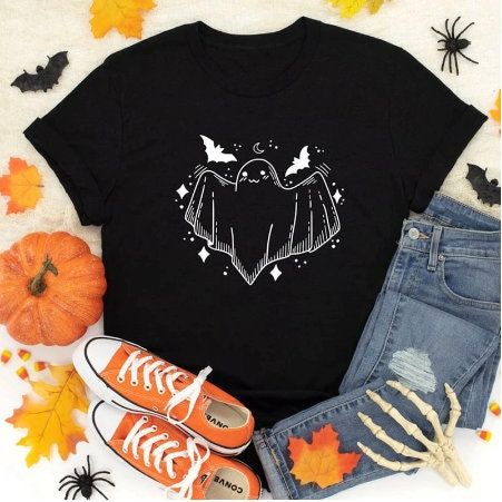 Halloween Ghost Spooky Season Ladies Shirt Halloween Ghost Spooky Season Ladies Shirt
