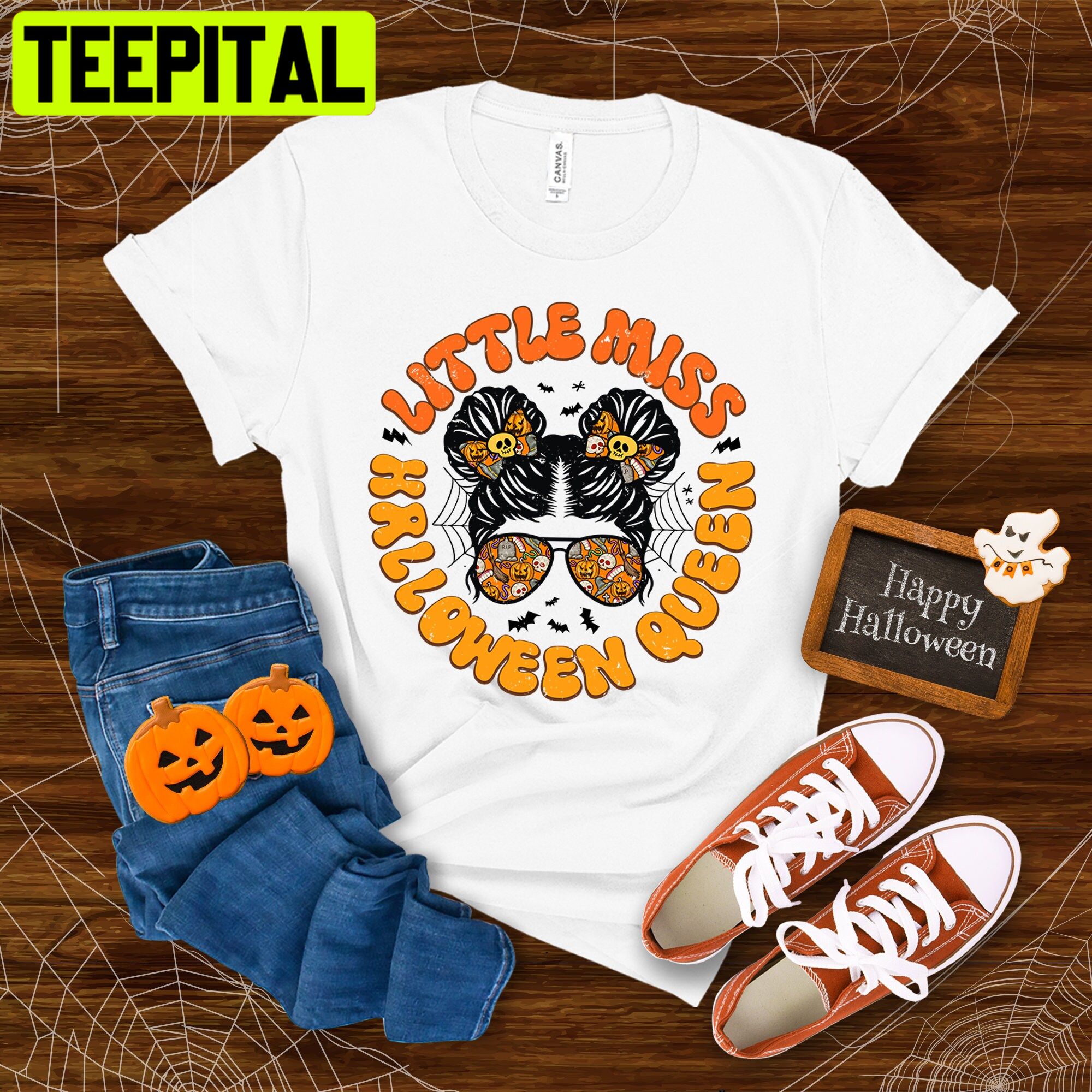 Halloween Queen Messy Bun, Spooky Mini Trending Unisex Shirt Halloween Queen Messy Bun, Spooky Mini Trending Unisex Shirt
