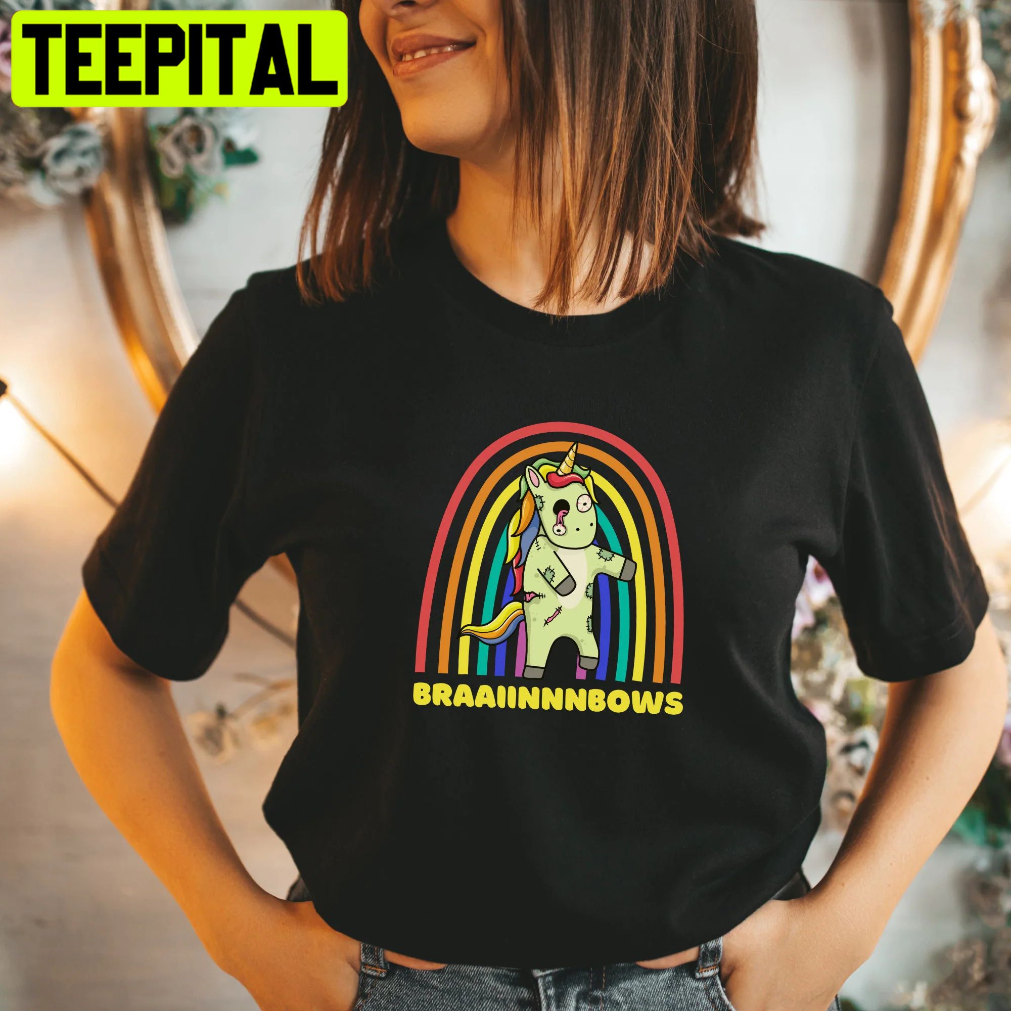 Halloween Unicorn Zombie Trending Unisex Shirt Halloween Unicorn Zombie Trending Unisex Shirt