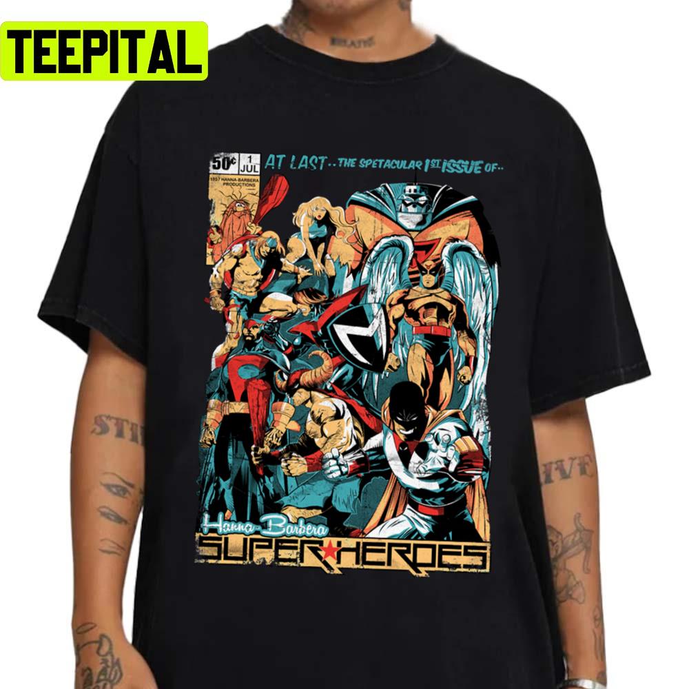 Hanna Barbera Super Heroes Old Design Unisex Sweatshirt Hanna Barbera Super Heroes Old Design Unisex Sweatshirt
