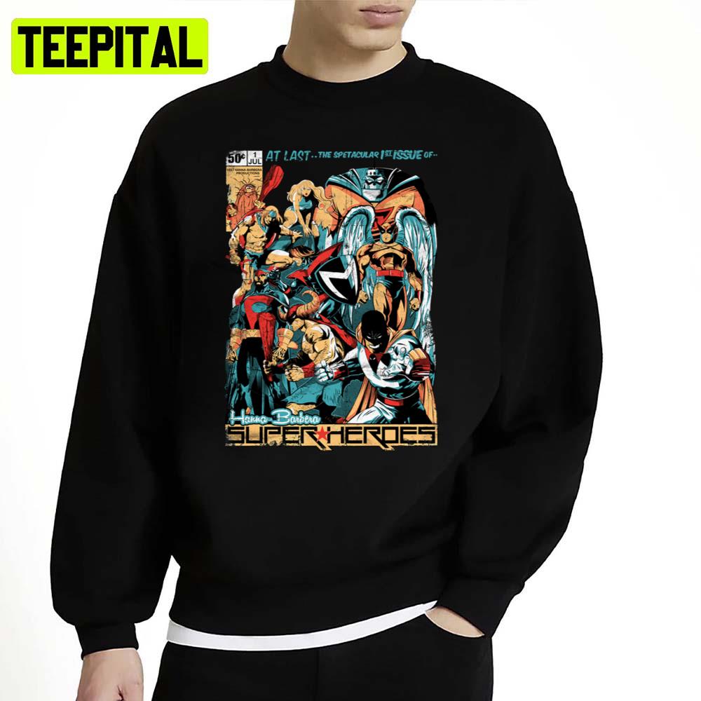 Hanna Barbera Super Heroes Old Design Unisex Sweatshirt Hanna Barbera Super Heroes Old Design Unisex Sweatshirt