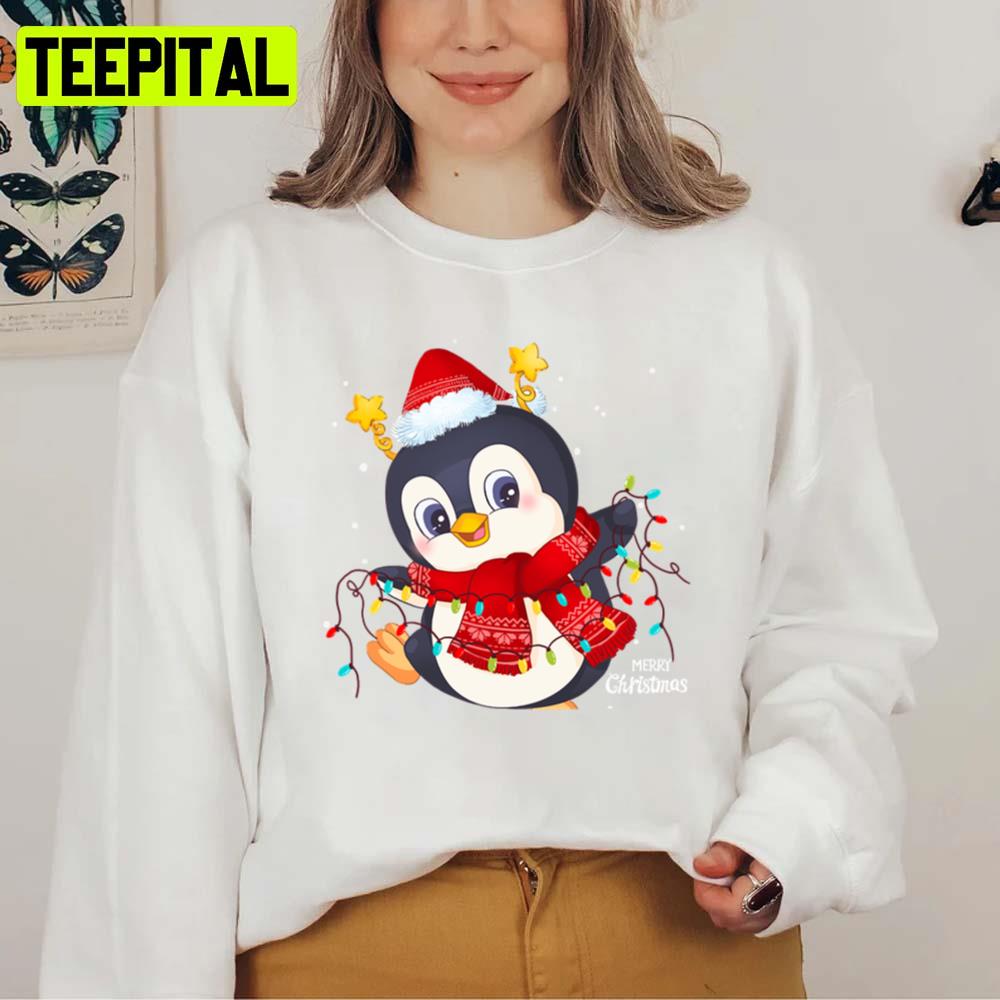 Happy Penguin Merry Christmas Gingerbread Unisex Sweatshirt Happy Penguin Merry Christmas Gingerbread Unisex Sweatshirt