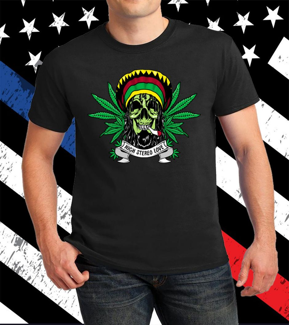 High Stereo Love Funny Marijuana T-Shirt High Stereo Love Funny Marijuana T-Shirt