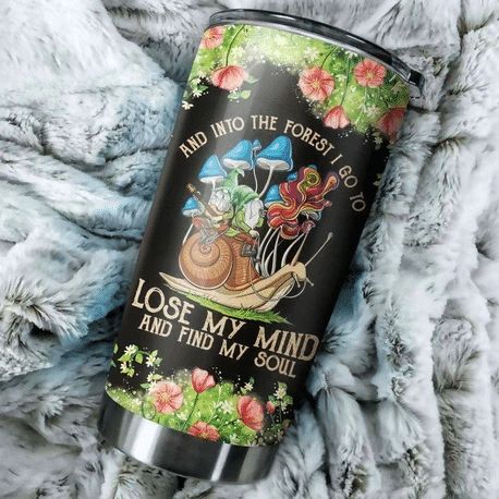 Hippie Into Forest Mushroom Stainless Steel Cup Hippie Into Forest Mushroom Stainless Steel Cup