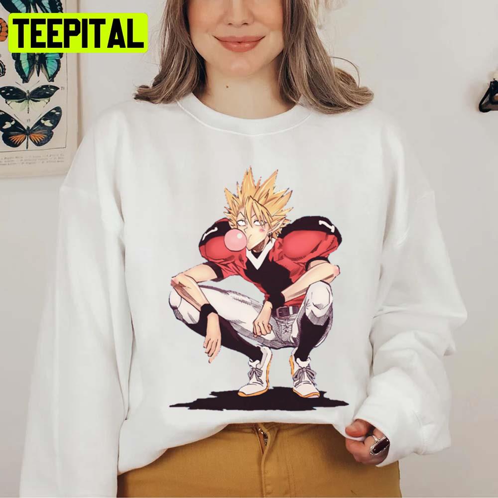 Hiruma Sitting Funny Eyeshield 21 Unisex T-Shirt Hiruma Sitting Funny Eyeshield 21 Unisex T-Shirt
