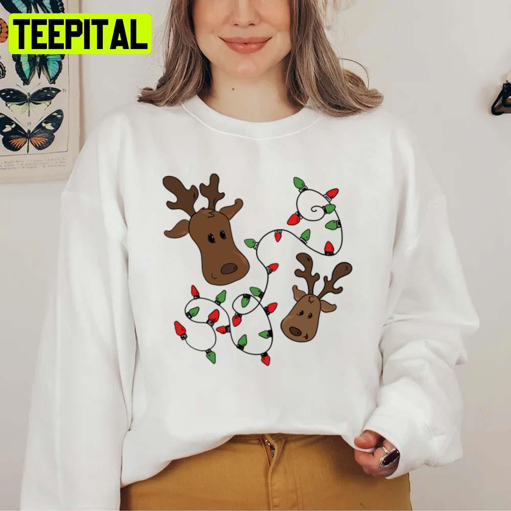 Holiday Deer Christmas Design Xmas Unisex Sweatshirt Holiday Deer Christmas Design Xmas Unisex Sweatshirt
