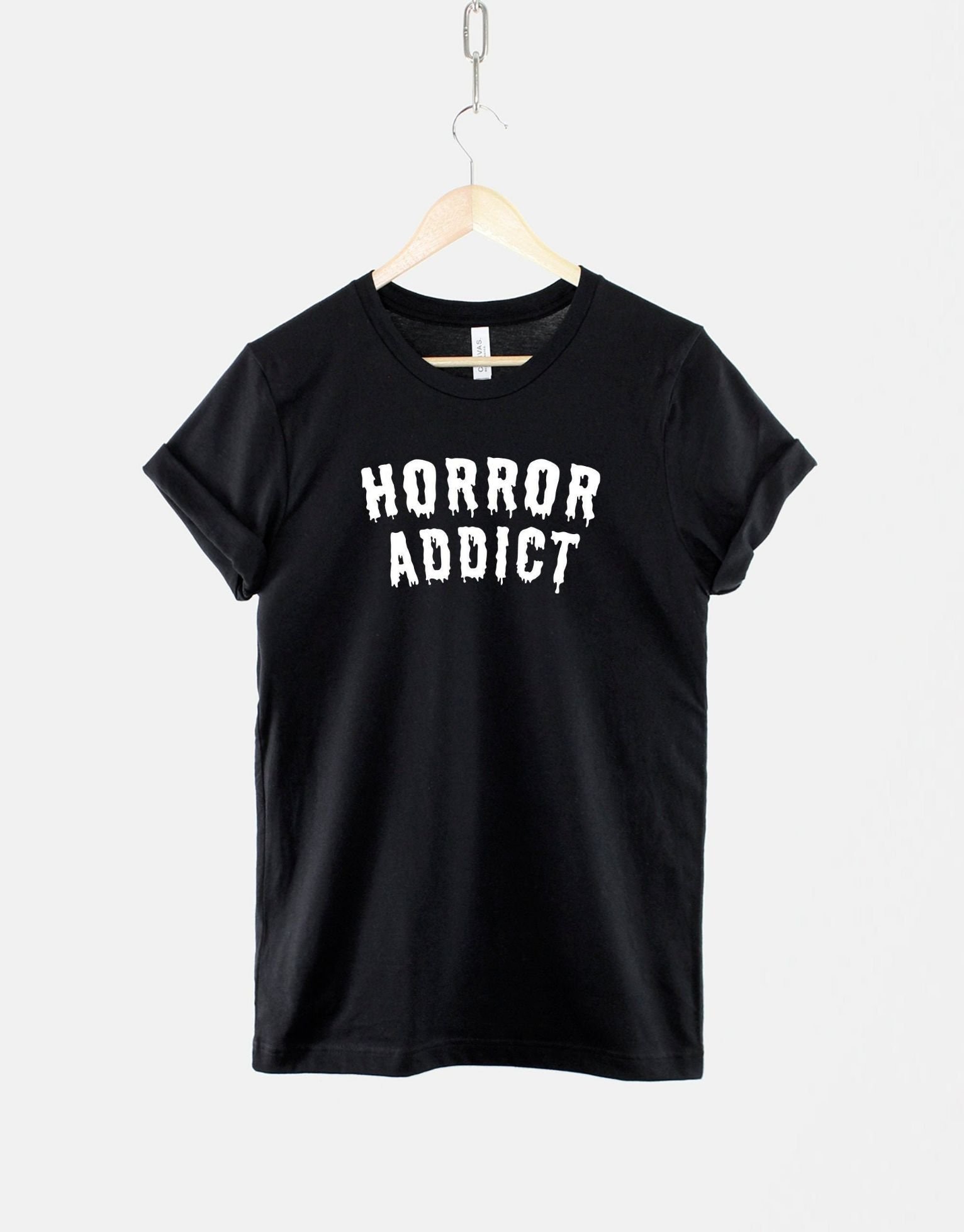 Horror Addict Funny Halloween Goth T-Shirt Horror Addict Funny Halloween Goth T-Shirt