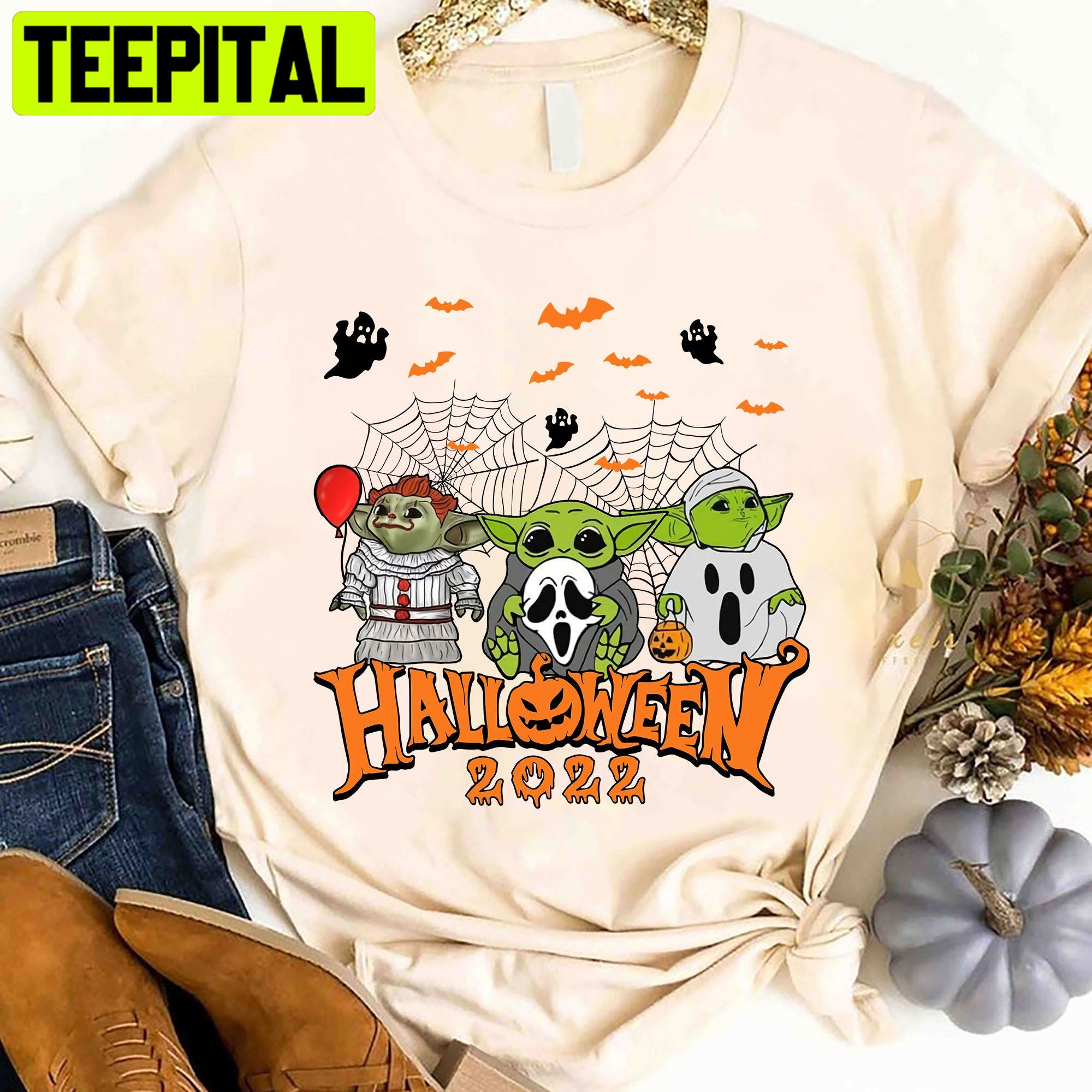 Horror Killer Style Baby Yoda HalloweenTrending Unisex Shirt Horror Killer Style Baby Yoda HalloweenTrending Unisex Shirt
