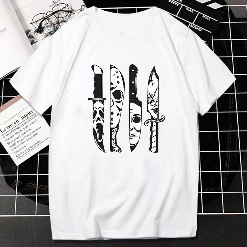 Horror Movies Knife Print Halloween Cool Shirt Horror Movies Knife Print Halloween Cool Shirt