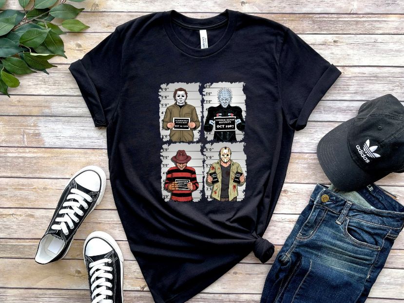 Horror Mugshot Halloween Shirt Horror Mugshot Halloween Shirt