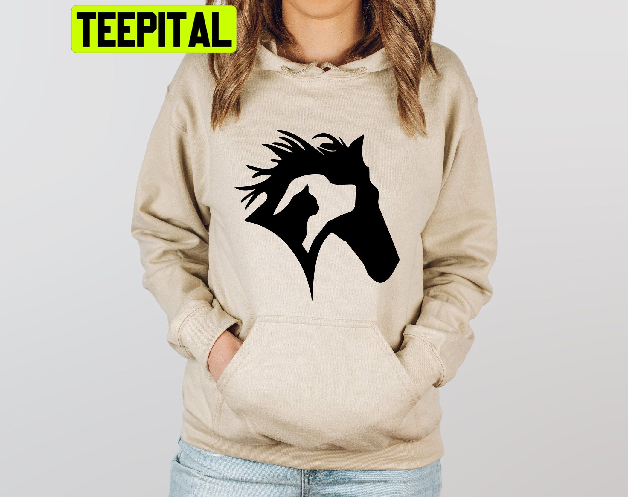 Horse Dog Cat Lover Trending Unisex Hoodie Horse Dog Cat Lover Trending Unisex Hoodie