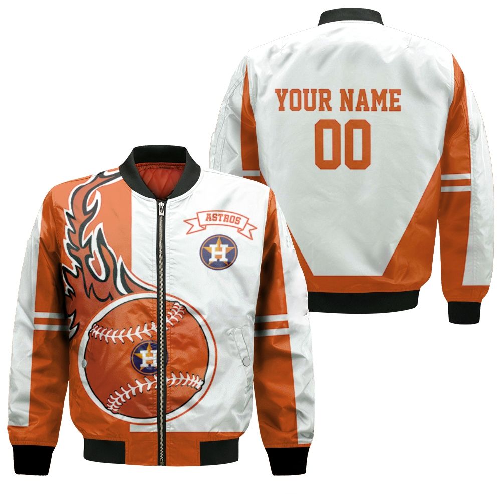 Houston Astros 3d Personalized Bomber Jacket Houston Astros 3d Personalized Bomber Jacket