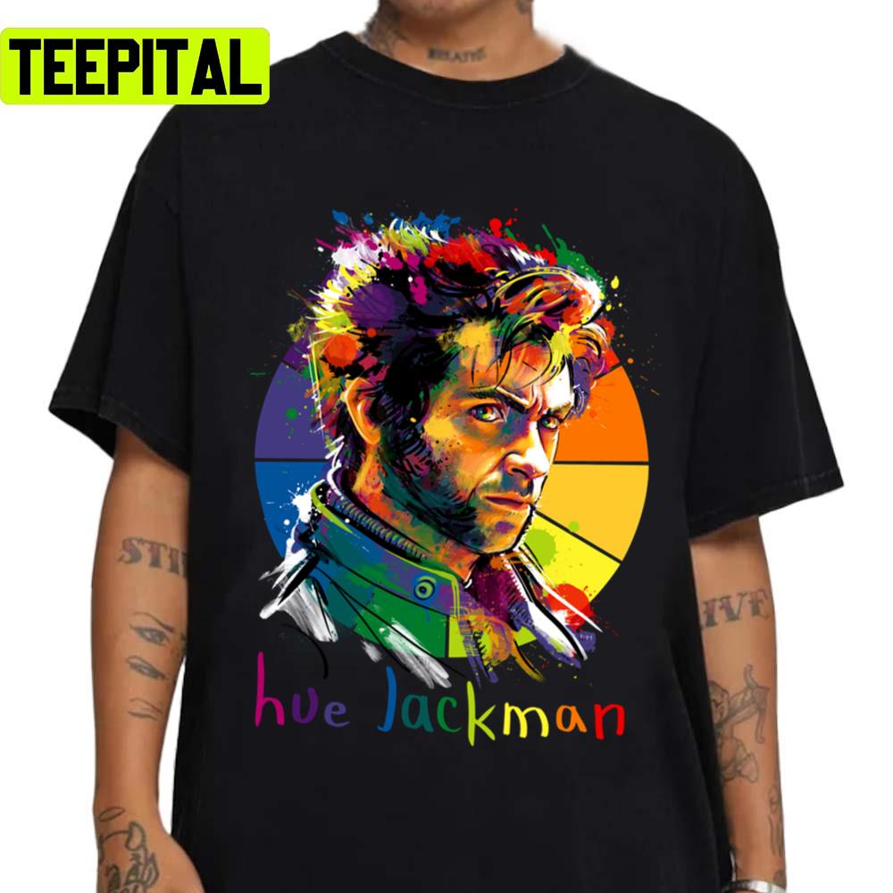 Hue Jackman Colorful Portrait Logan X Men Unisex Sweatshirt Hue Jackman Colorful Portrait Logan X Men Unisex Sweatshirt