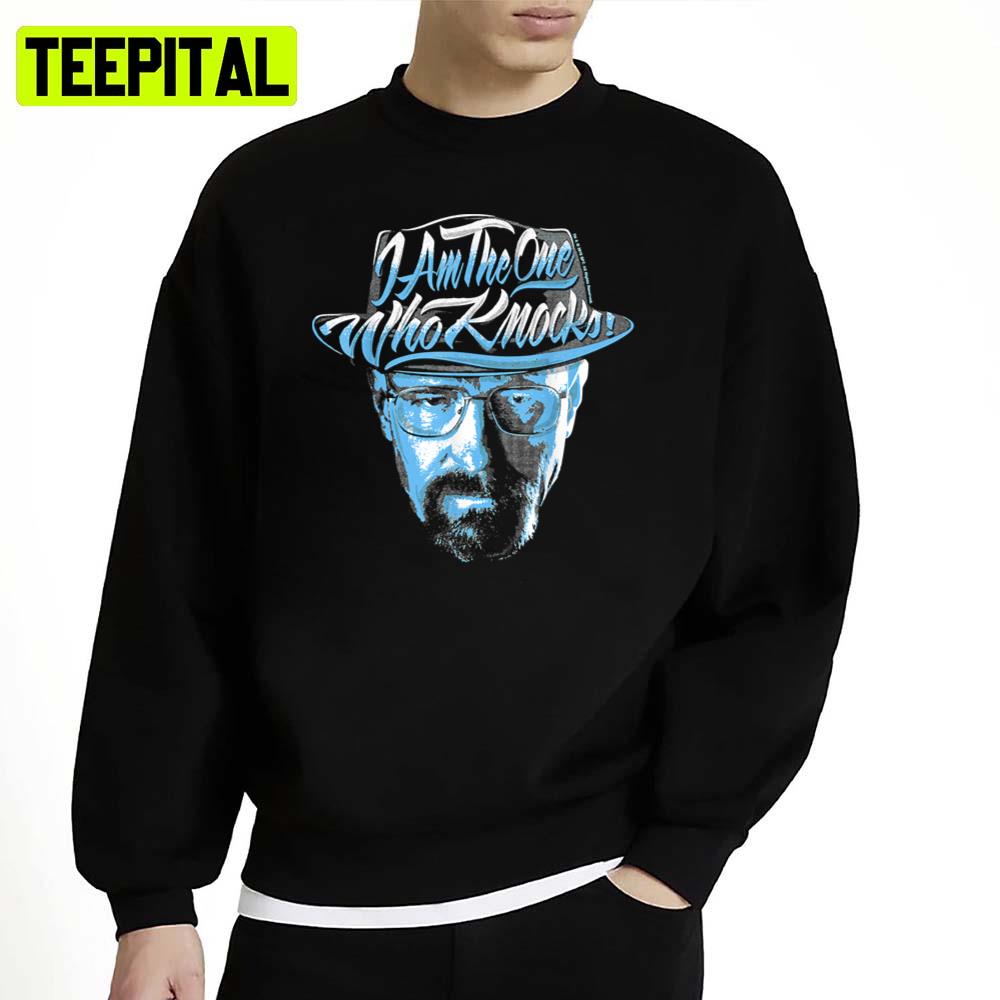 I Am The One Who Knocks Blue Hue Portrait Breaking Bad Graphic Unisex Sweatshirt I Am The One Who Knocks Blue Hue Portrait Breaking Bad Graphic Unisex Sweatshirt