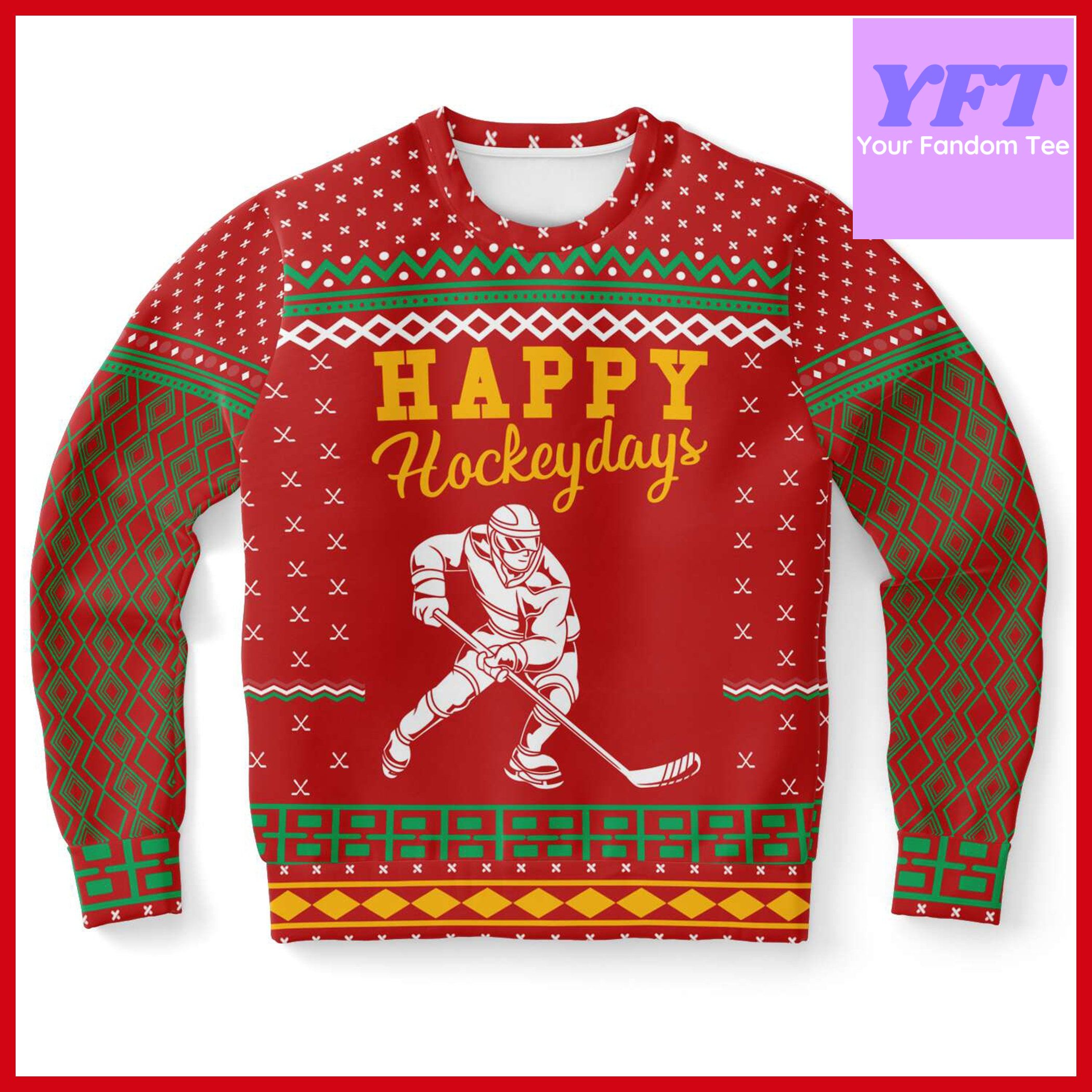 Ice Hockey Lovers Hockey For Xmas 3d Ugly Christmas Sweater Ice Hockey Lovers Hockey For Xmas 3d Ugly Christmas Sweater