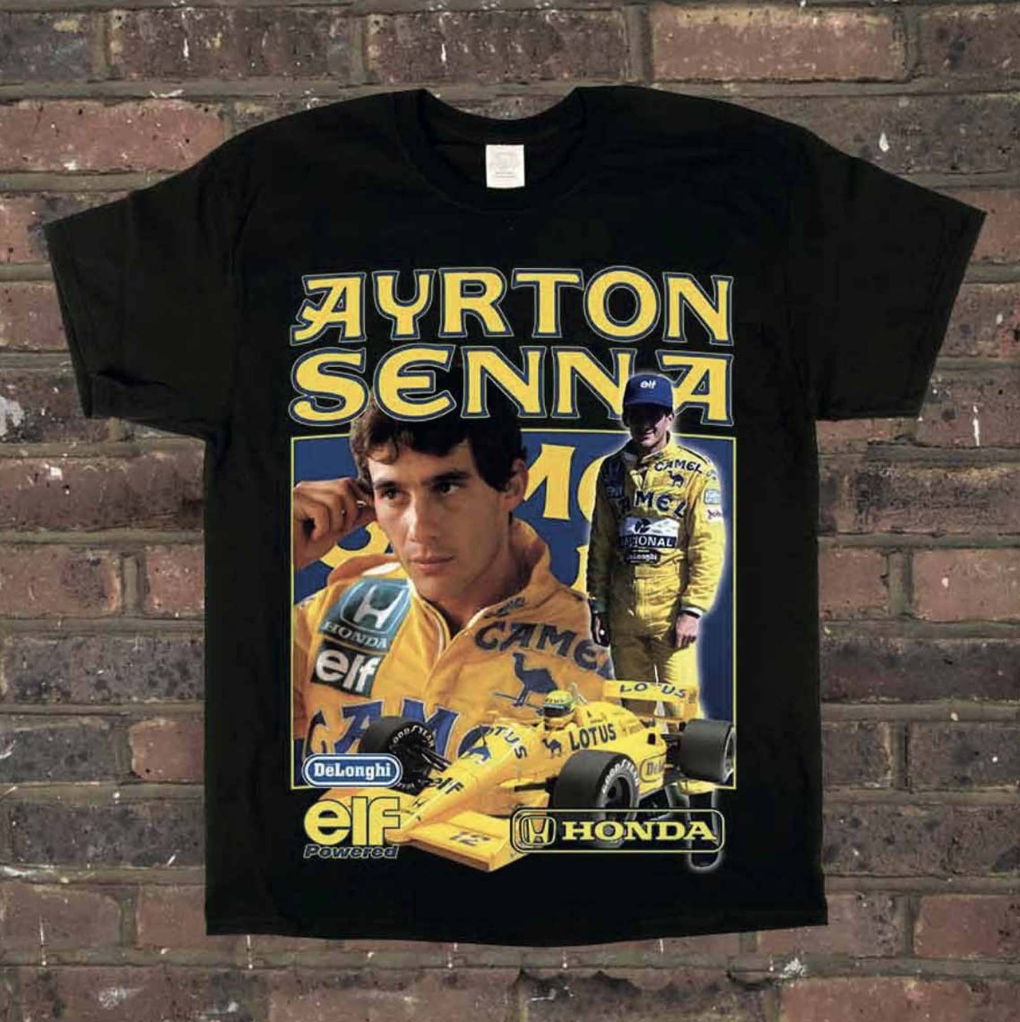 Illustration Ayrton Senna Da Silva Grand Prix Formula 1 Unisex T-Shirt Illustration Ayrton Senna Da Silva Grand Prix Formula 1 Unisex T-Shirt