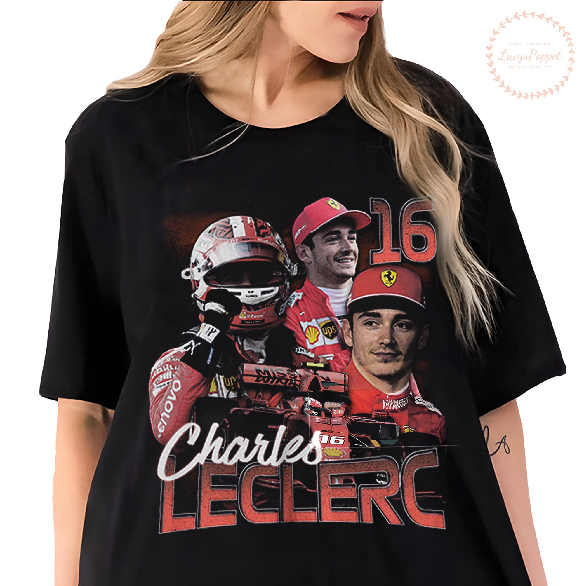 Illustration Charles Leclerc Scuderia Ferrari 90s Grand Prix F1 Formula One Unisex T-Shirt Illustration Charles Leclerc Scuderia Ferrari 90s Grand Prix F1 Formula One Unisex T-Shirt