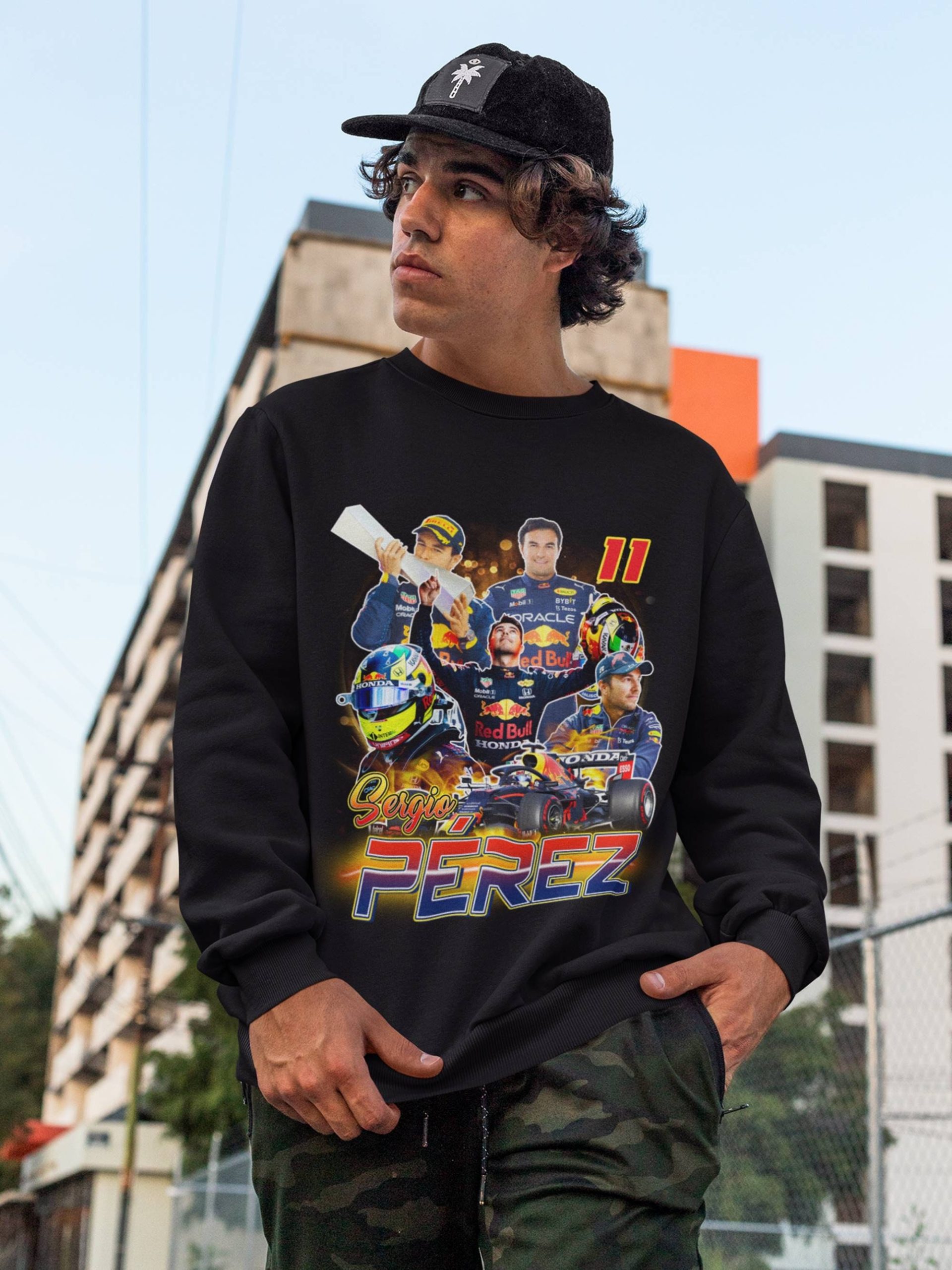 Illustration Sergio Pérez Racer F1 Grand Prix Car Racing Unisex Sweatshirt Illustration Sergio Pérez Racer F1 Grand Prix Car Racing Unisex Sweatshirt