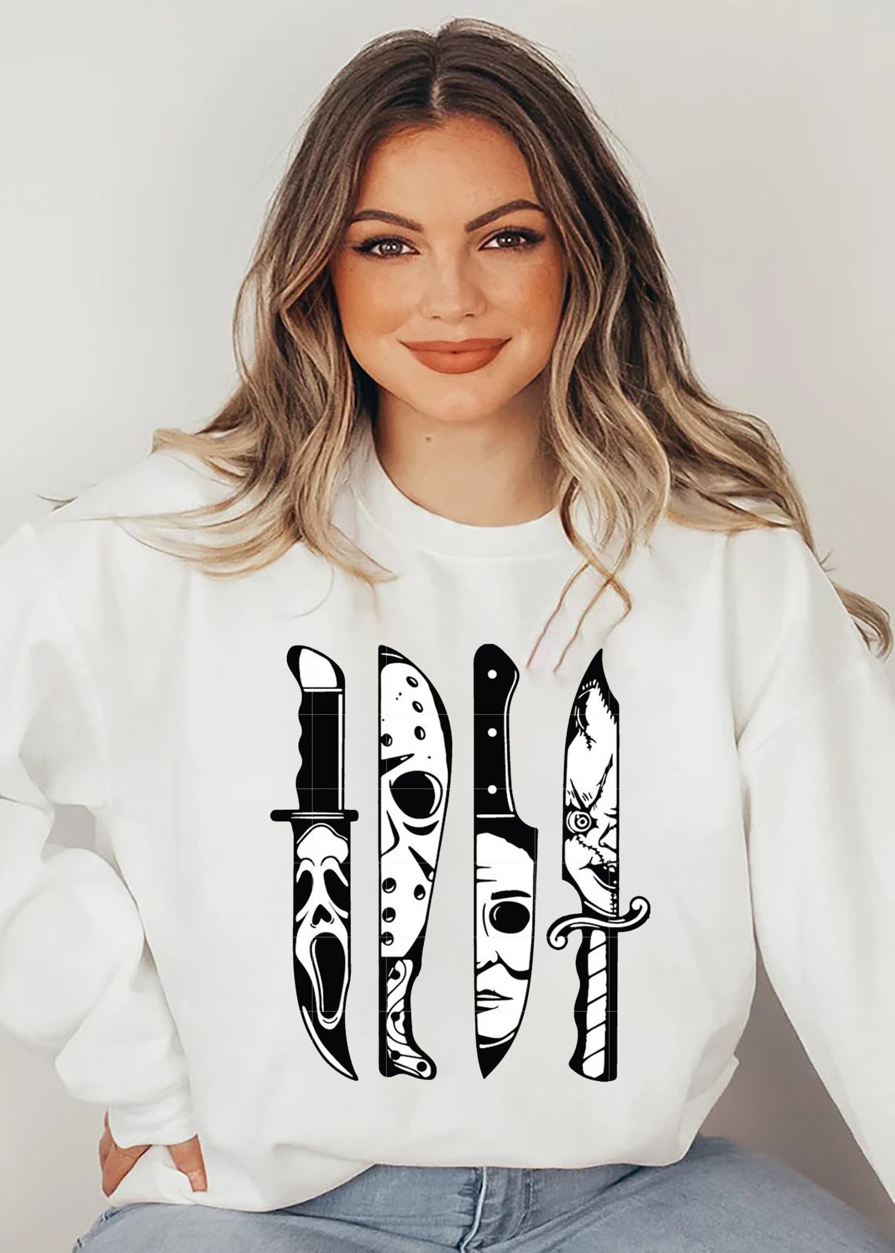 In Knives Horror Movie Horror Knives Movie Pumpkin Halloween Unisex Sweatshirt In Knives Horror Movie Horror Knives Movie Pumpkin Halloween Unisex Sweatshirt