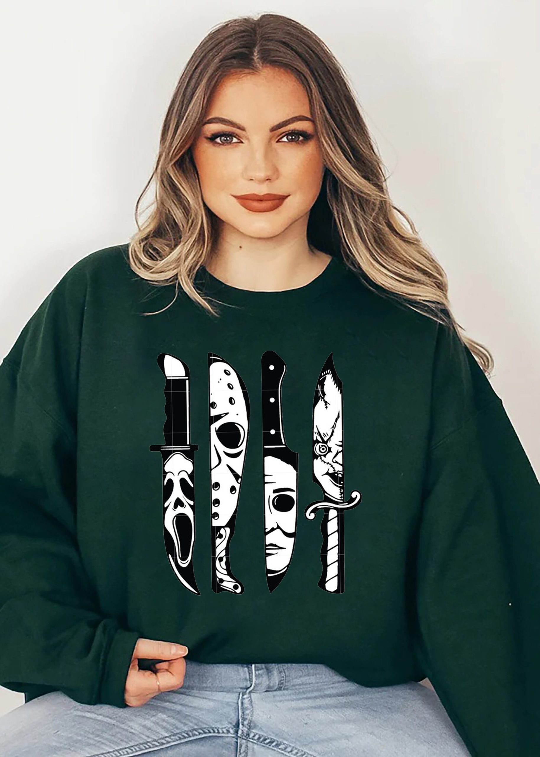 In Knives Horror Movie Horror Knives Movie Pumpkin Halloween Unisex Sweatshirt In Knives Horror Movie Horror Knives Movie Pumpkin Halloween Unisex Sweatshirt