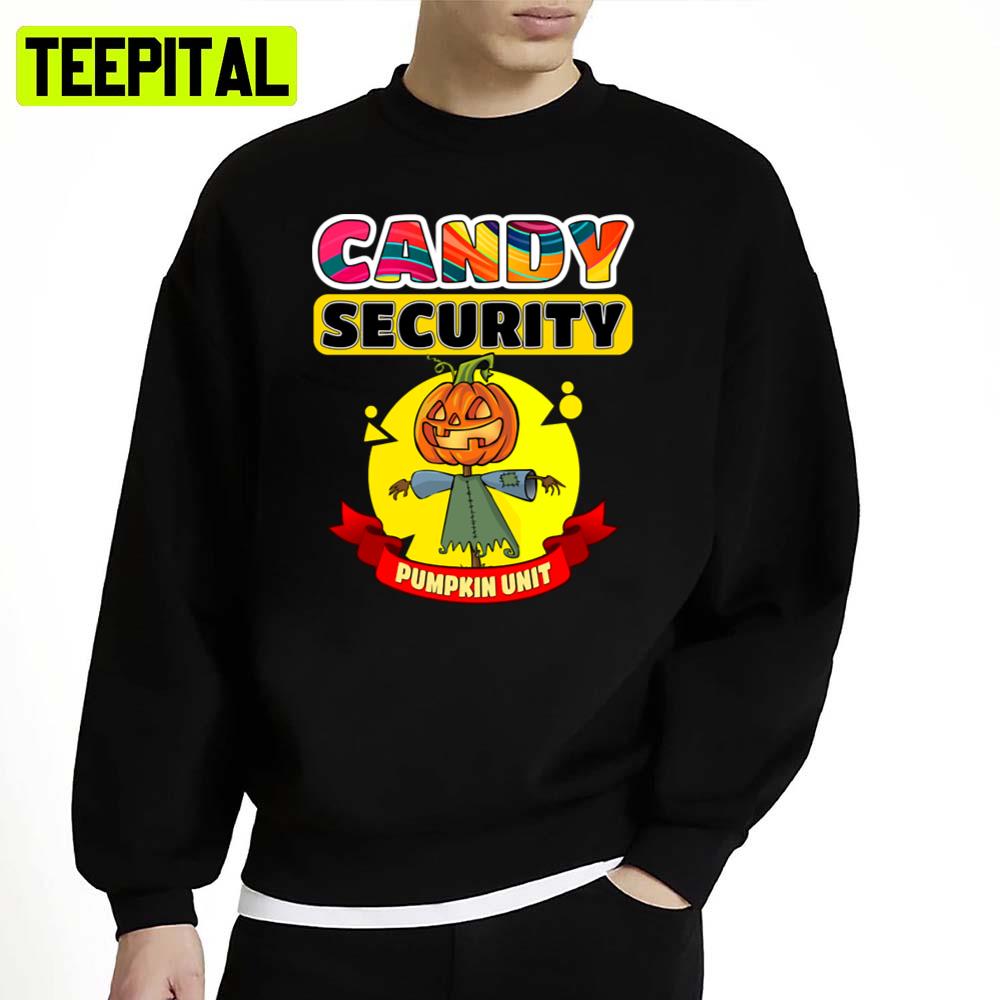 Jack O Lantern Candy Security Halloween Illustration Unisex Sweatshirt Jack O Lantern Candy Security Halloween Illustration Unisex Sweatshirt