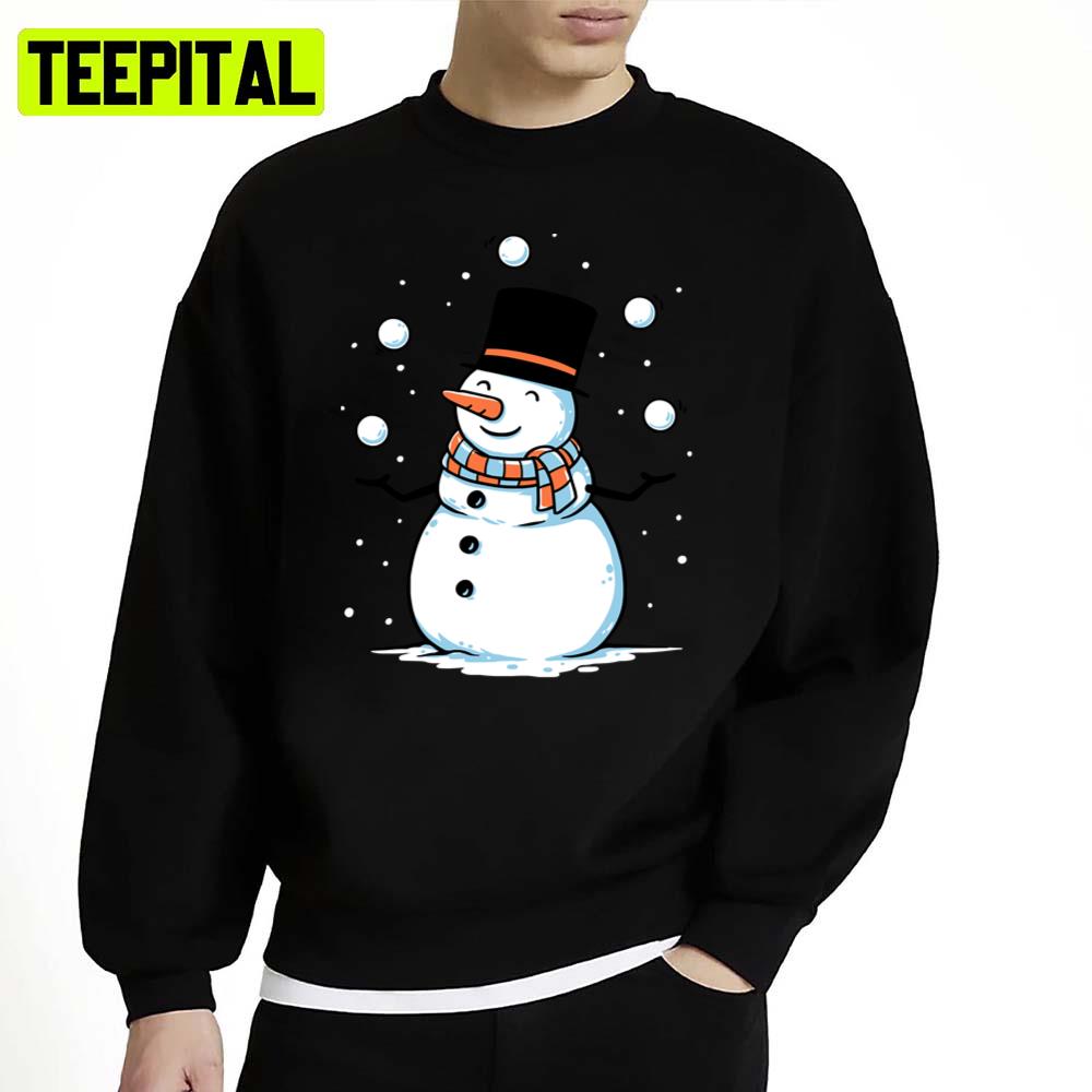 Juggling Snowman Wanna See Magic Unisex Sweatshirt Juggling Snowman Wanna See Magic Unisex Sweatshirt