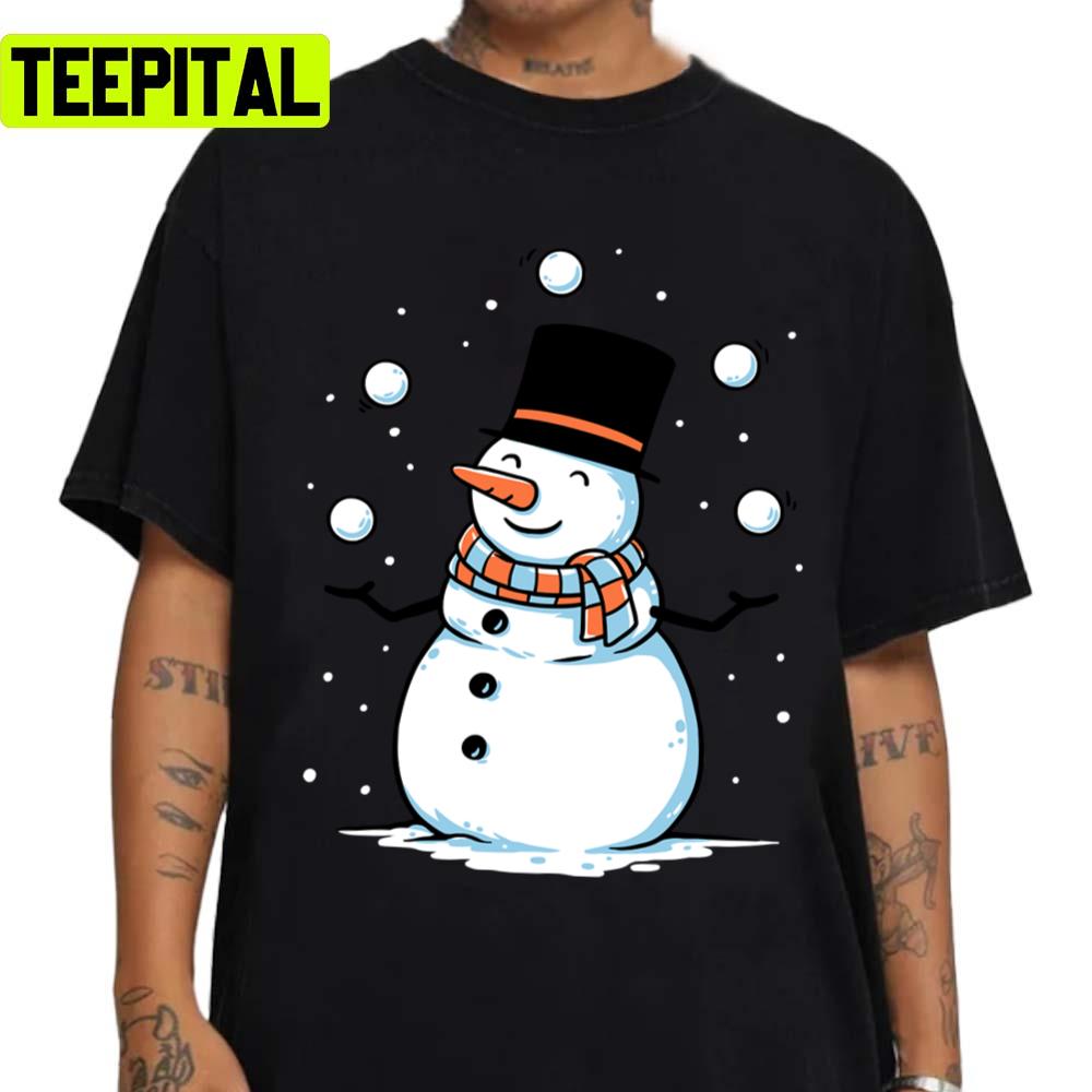Juggling Snowman Wanna See Magic Unisex Sweatshirt Juggling Snowman Wanna See Magic Unisex Sweatshirt