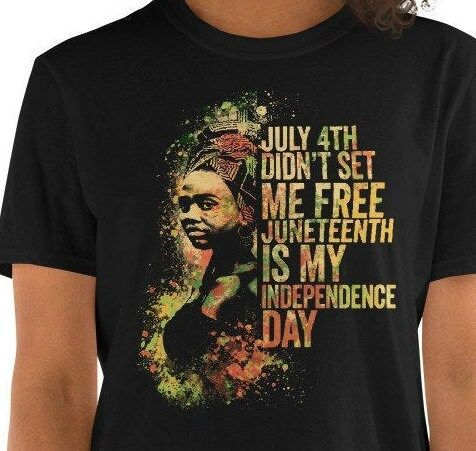 Juneteenth Melanin Black Women Natural Hair Afro Word Art T-Shirt Juneteenth Melanin Black Women Natural Hair Afro Word Art T-Shirt