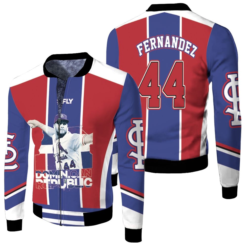 Junior Fernandez 44 Of The St Louis Cardinals Fleece Bomber Jacket Junior Fernandez 44 Of The St Louis Cardinals Fleece Bomber Jacket
