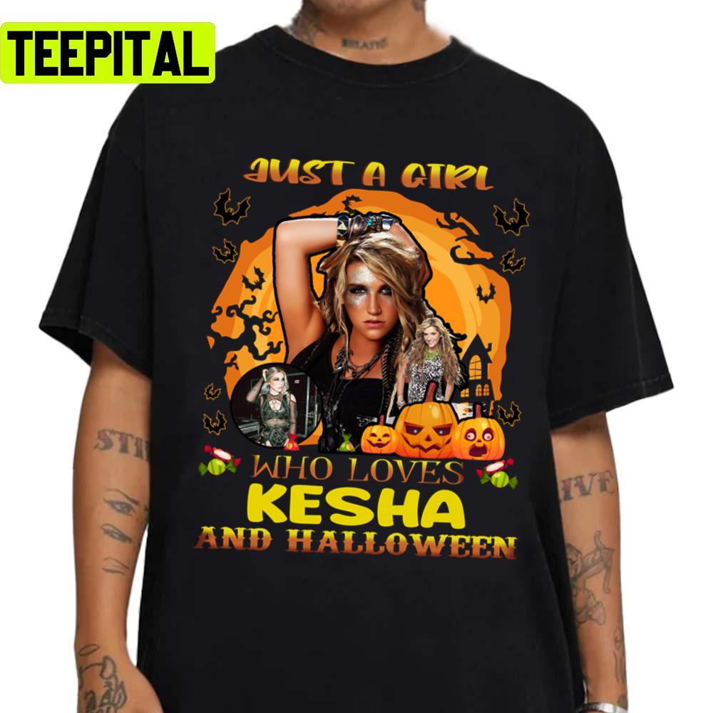 Just A Girl Who Loves Kesha And Halloween Illustration Unisex Sweatshirt Just A Girl Who Loves Kesha And Halloween Illustration Unisex Sweatshirt