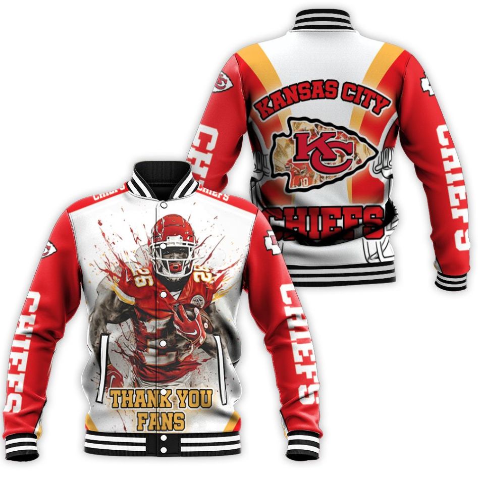 Kansas City Chiefs Damien Williams 26 For Fans Baseball Jacket Kansas City Chiefs Damien Williams 26 For Fans Baseball Jacket