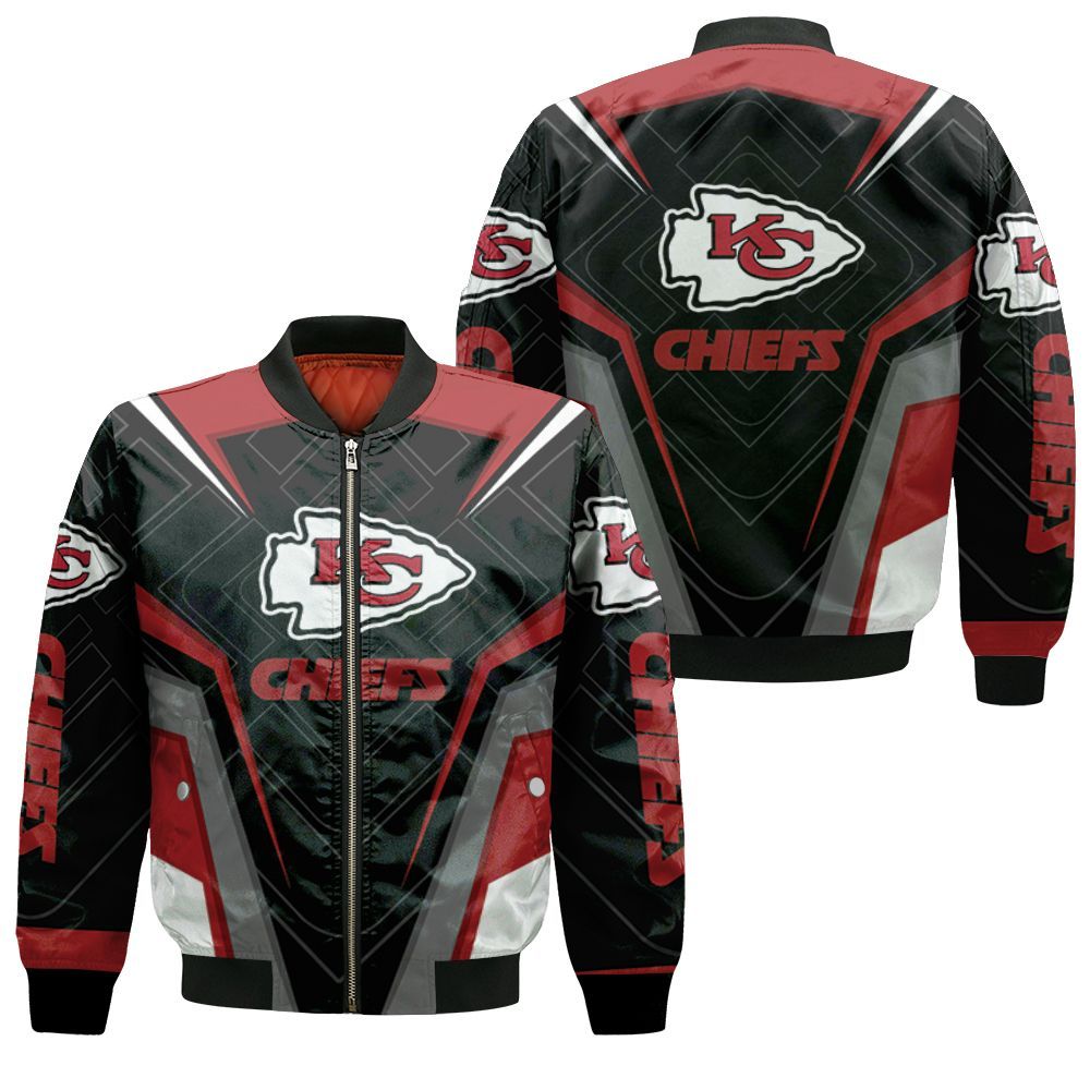 Kansas City Chiefs Logo For Fan 3d Jersey Bomber Jacket Kansas City Chiefs Logo For Fan 3d Jersey Bomber Jacket