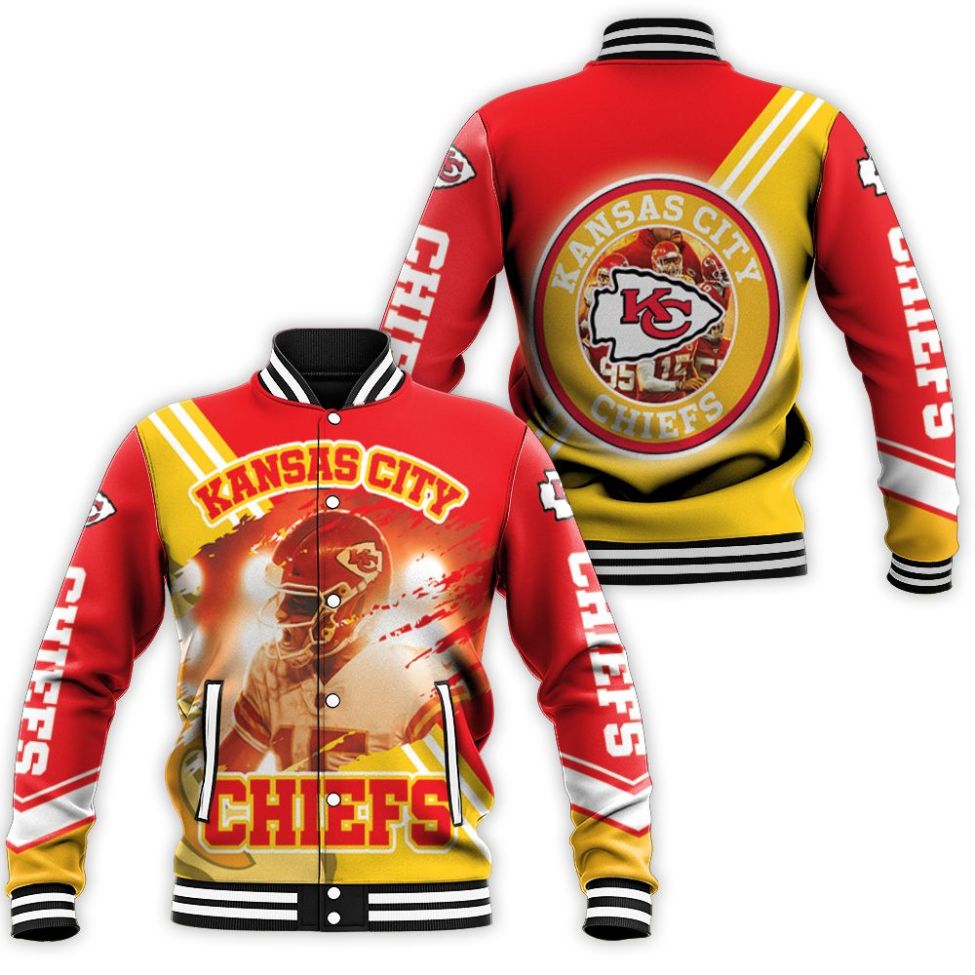 Kansas City Chiefs Patrick Mahomes 15 For Fans Baseball Jacket Kansas City Chiefs Patrick Mahomes 15 For Fans Baseball Jacket