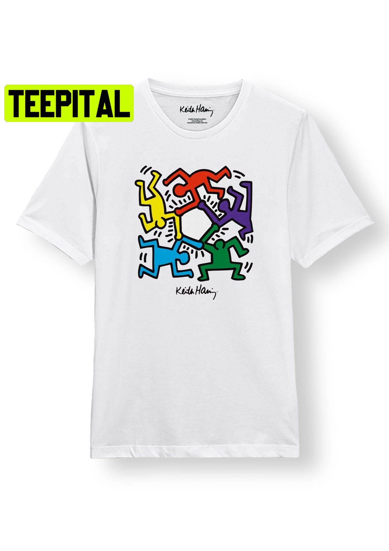 Keith Haring Multi Stickmen Trending Unisex Shirt Keith Haring Multi Stickmen Trending Unisex Shirt