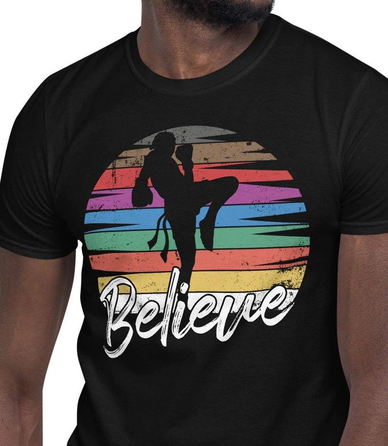 Kickboxing Shirt, Believe Fighter T-Shirt Kickboxing Shirt, Believe Fighter T-Shirt