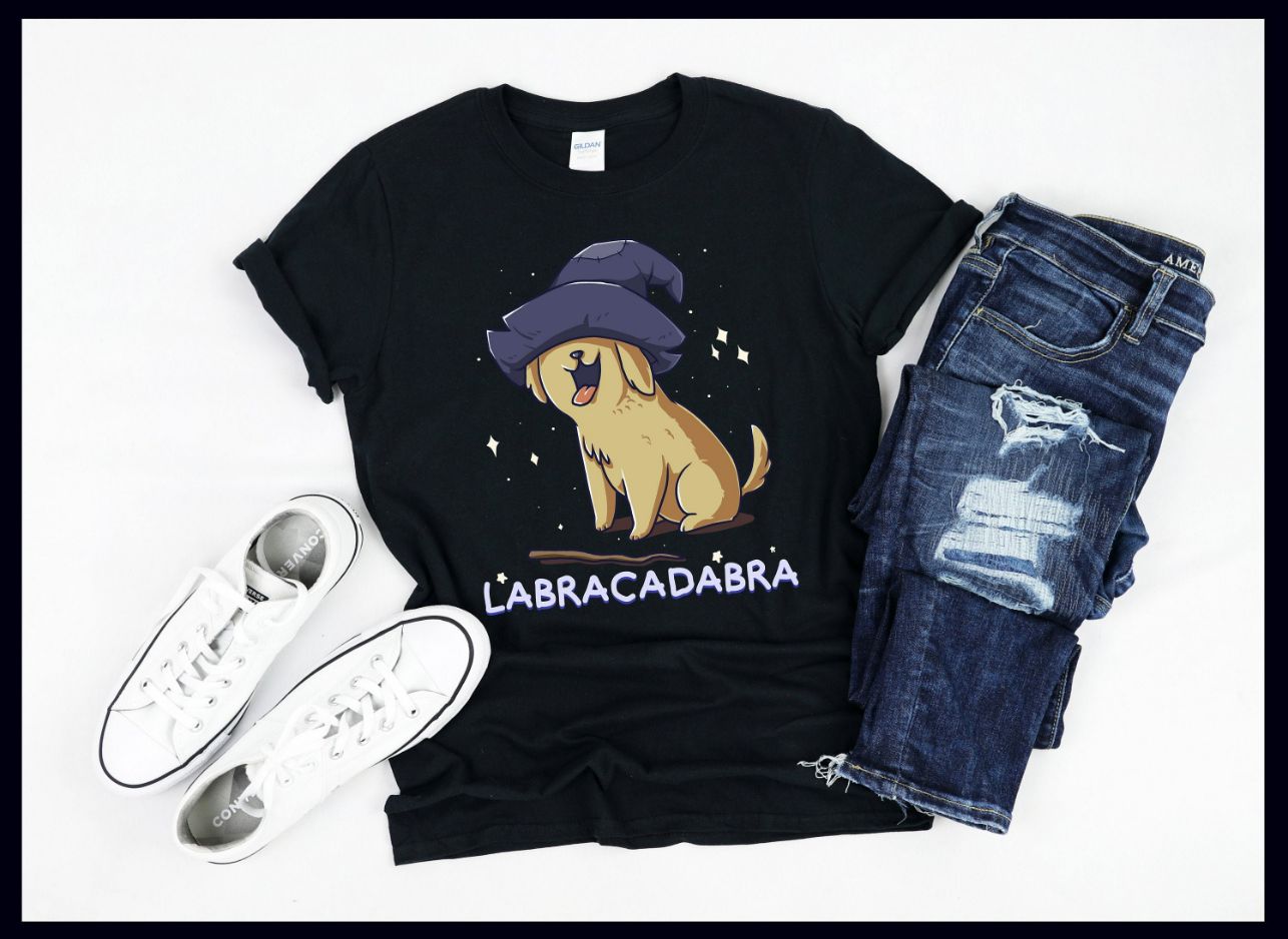 Labracadabra Dog Pun Cute Labrador Retriever Halloween T-Shirt Labracadabra Dog Pun Cute Labrador Retriever Halloween T-Shirt