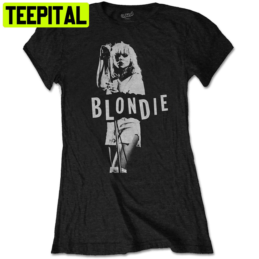 Ladies Blondie Debbie Harry Mic Stand Trending Unisex Shirt Ladies Blondie Debbie Harry Mic Stand Trending Unisex Shirt